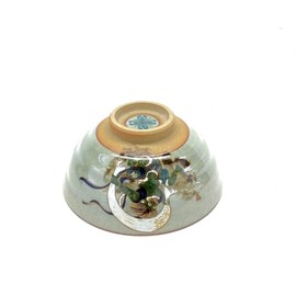 Kutani [Rice Bowl] Large Wind God Raijin Nakura