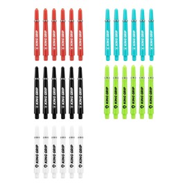 KOTO Darts chäfte Collection Shorts, Nylon Shafts Red, Black, Blue, White, Green, Suitable for L-Style Champagne EZ L1 KOTO V1 Flights, Includes 30 Shafts and Practical Shaft Remover