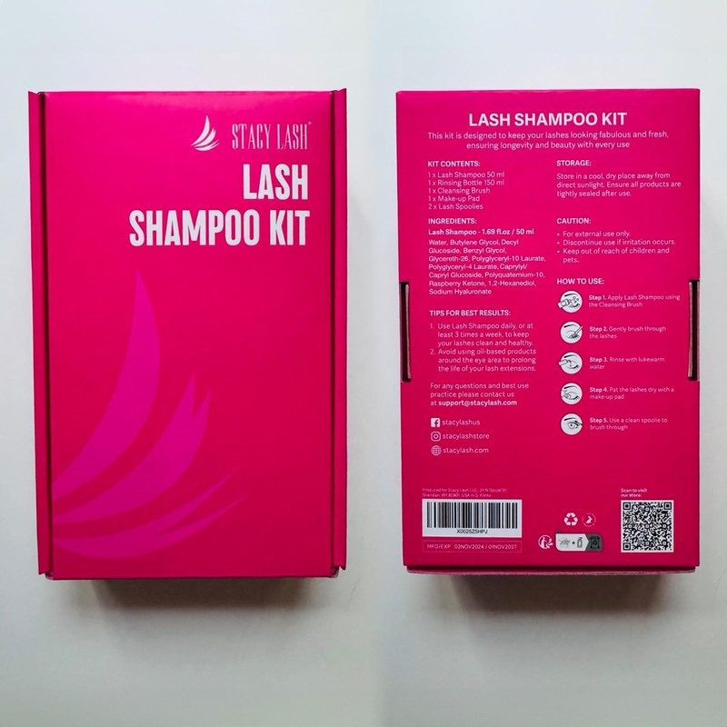 STACY LASH Lash Shampoo 50ml Kit Foaming Cleanser with Eye