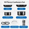 BEZIA Induction Cookware with Healthy Ceramic Coating, Nonstick Pots and