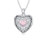 MEIDERBO Heart Locket Necklace for Women 925 Sterling Silver October