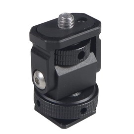 CS PRIORITY DSLR Camera Adjustable Monitor Mount with Cold Shoe Mount 1/4" Screw Monitor Mount Compatible with Hero 13 12 11 Cameras (Type A, Black)