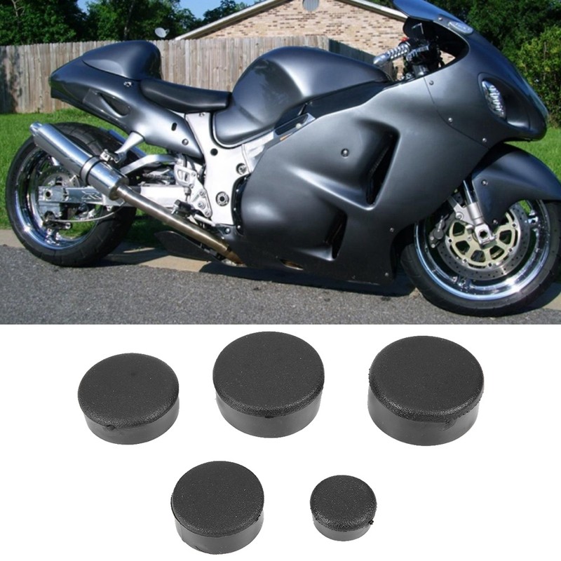5PCS Motorcycle Frame Hole Cover Caps Plug Kit Decor for