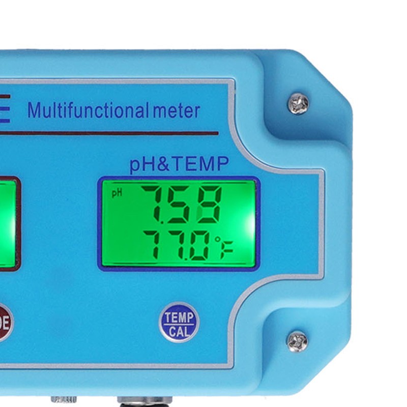 PH EC Temperature Meter DC 6V High Accuracy Portable LCD