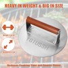 ygiussh 8.7 Inch Heavy-Duty Grill Press with Beech Wood Handle