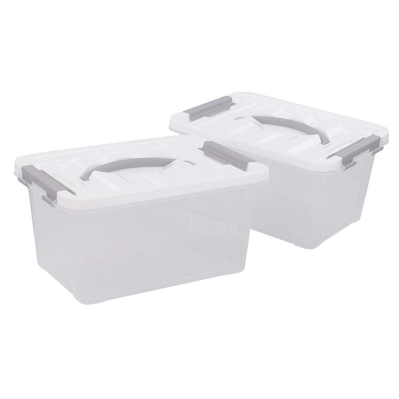 Saedy 6 Quart Clear Storage Container Bin, Multi-purpose Plastic Storage