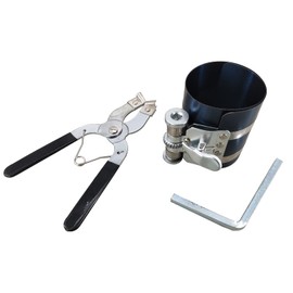 3" Piston Ring Ratchet Type Compressor Clamp Engine Piston Ring Compressor Tool Installer Band Ratchet Tool Compressor Clamp 53-175mm