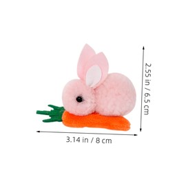 Beavorty 4pcs Easter Hair Barrettes Bunny Hair Clip Small Headdress For Women Lovely Barrette Plush Rabbit Hair Clip Hair Accessories For Easter