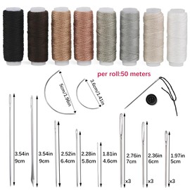 BAGERLA Upholstery Repair Sewing Kit Heavy Duty Sewing Kit with Awl Tools, Seam Ripper, Hand Stitching Needles, Upholstery Thread, Leather Craft Tool for Shoes Sofa Tent Carpet Craft DIY