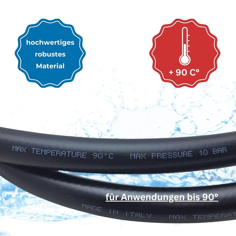 LICHTBLAU Hot Water Inlet Hose 90° Degree I 1.5 m
