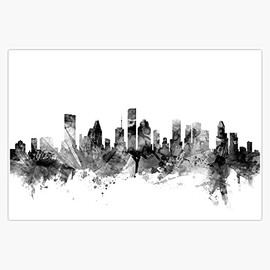 BZ Trading Houston Texas Skyline Vinyl Decal Wall Laptop Bumper Sticker 5in(RDB-USA-STICKERS-4219)