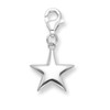 Heather Needham Sterling Silver Star clip-on Charm - Size: 14mm