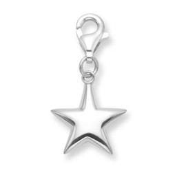 Heather Needham Sterling Silver Star clip-on Charm - Size: 14mm Gift Boxed star clasp charm 8104TR/B41HN