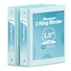 SUNEE 3 Ring Binder 1.5 Inch 2 Pack, Clear View