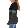 MixShe Black Sweaters for Women 2025 Color Block Ribbed Knit