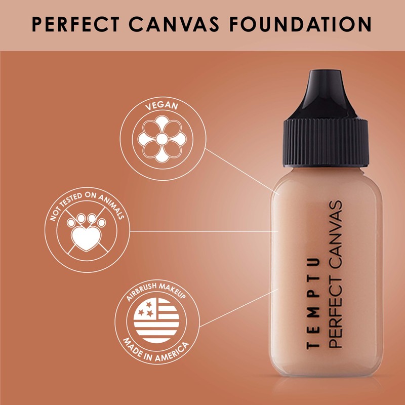 Temptu Perfect Canvas Hydra Lock Foundation, Ivory, 1 Fl Oz