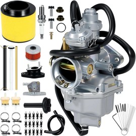 Recon 250 Carburetor Kit Fits Honda TRX 250 Fourtrax TRX250TE TRX250TM ATV Quad Carb with Parts Fuel Tank Petcock Valve Air Oil Filter
