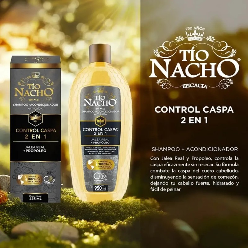 Tio Nacho 2 En 1 Shampoo + Acondicionador Anti Caspa,