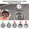 Soiftra Universal Drain Plug, 82 mm Sink Height Adjustable Drain