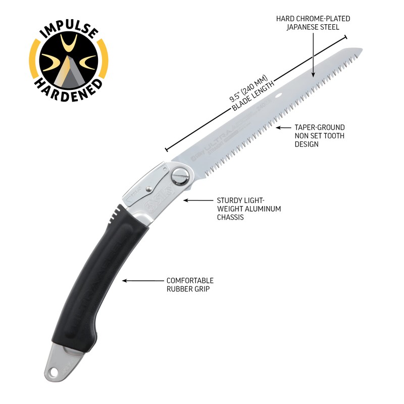 Silky Ultra Accel Professional 240mm Straight Blade Folding Saw Large