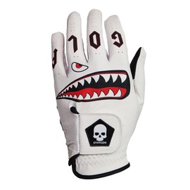 Fluo Jawbreaker White Men's Golf Glove Left Hand Jawbreaker White White V5 STIFFCON Stiffcon Shark (24_LH Left Hand)