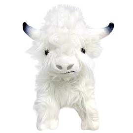 Highland Cow Plush Highland Cow Plush Toy Highland Cow Soft Toys Realistic Scottish Highland Cow Plush Doll Fluffy Plush Toy for Children Girls Boys Fans Birthday Gift for Games