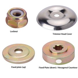 AIMENGA 4 Pieces Weed Trimmer Blade Adapter Kits with 1.5 mm Thick T-Wrench Crossing Wrench Sleeve and 5 mm Inner Hexagon Wrench for Lawnmower Blade Accessories