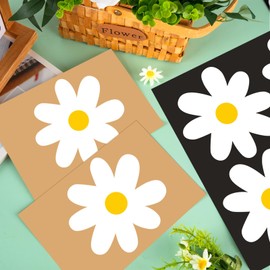 Daisy Stickers, 5.5 in Daisy Wall Decal White Daisy for Girls Bedroom, 24 pcs Flower Vinyl Wall Decals White Flower Wall Decor for Kids Nursery Wall Classroom Livingroom