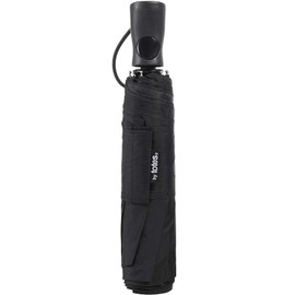 TOTES MINI AUTO OPEN RAIN SUNGUARD UMBRELLA (Black)