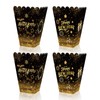 Dusenly 12 Pack Happy New Year Popcorn Boxes Black Gold