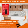 KKIKK Fire Blanket for Home Safety, 2 Pack Emergency Fire