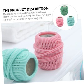 Outanaya 3Pcs Random Laundry Balls Set Tpe Sponge Tangle Washing Machine Balls for Hair Debris Removal Reusable Laundry Accessories for Efficient Cleaning