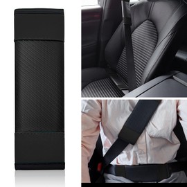 4 Pcs Car Accessories Set Car Cup Universal Non-Slip Bling Crystal Cup Holders Car Seat Belt Cover Pad, Car Seat Belt Strap Cushion Protect Your Neck and Shoulder for Most Car (BALCK)