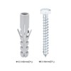uxcell 12x60mm Plastic Expansion Tube for Drywall with Hex Screws