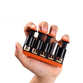 Alnicov Finger Strengthener,Guitar Beginner Exercier,Hand Grip Strength Trainer for Guitar,Piano,Trigger Finger Training(Orange)