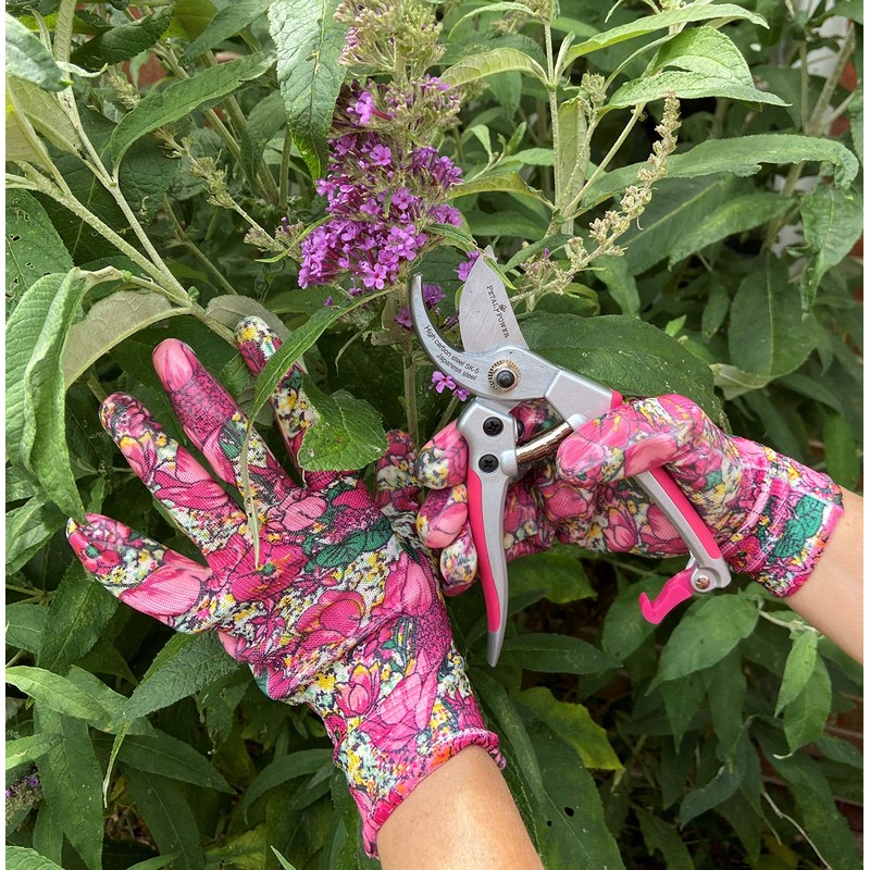 Ladies Gardening Gloves (2 Pairs) and Secateurs Set - Perfect
