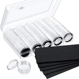 Pack of 100 30 mm coin capsules protect the seal coin holder for coin collection, 5 sizes (17/20/25/27/30 mm) money storage