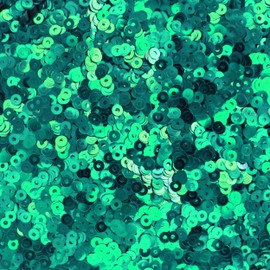 4mm Sequins Round Flat Teal Blue Green Metallic Medium Hole Made in USA