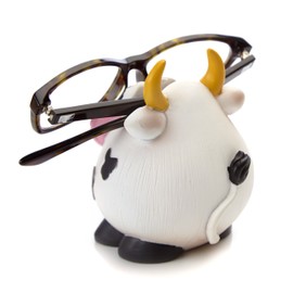 By Bers Glasses Holder Design Bull Cow Buffalo Beef Hand-Painted Funny for Fun and Young at Heart, multicoloured