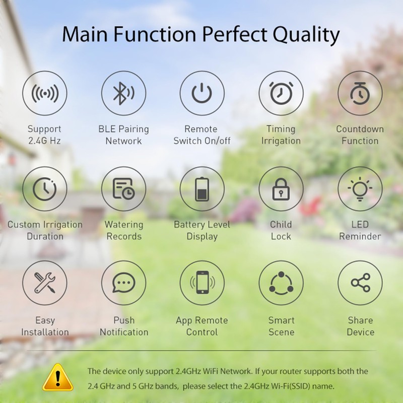 WiFi Sprinkler Timer: Smart Water Hose Timer with Rain Delay,