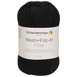 Schachenmayr Wash+Felz-it Fine 50 g Colour 101 Black