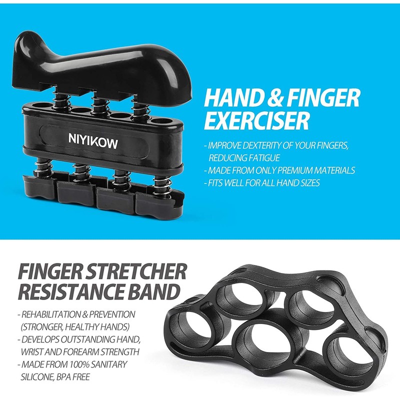 NIYIKOW Grip Strength Trainer Kit with Counter (5 Pack), Counting