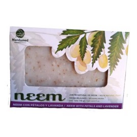Neem Mandumed Jabón Artesanal Neem Pétalos De Rosa Y Lavanda 100% Natural