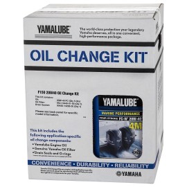 YAMAHA OEM F150 Outboard Oil Change Kit 5- Qt. 20W40 4M Filter LUB-MRNMR-KT-2