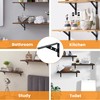 Mooche 2Pcs Shelf Brackets Black, Heavy Duty Stainless Steel Triangle