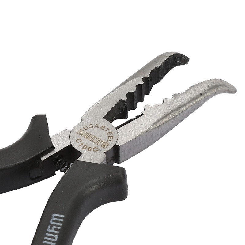6'' High Carbon Steel Slimline Bent Nose Pliers Round Curved