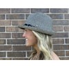 Funky Junque Multicolor Woven Fedora: Grey w/Thick Band