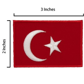 A-ONE 2 PCS Pack- Cappadocia Souvenir Patch+Turkey Flag Badge, Stone Church Murals Carving, Creative Cultural Decoration Badge, Patriotic Sew on Embroidery, Adhesive Patch NO.289C