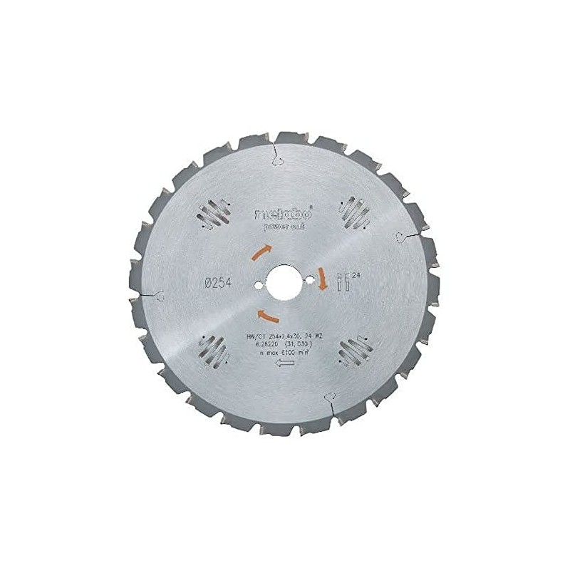 Metabo 628025000 Circular Saw-Blade HW/CT 254x30, 24 WZ, Green