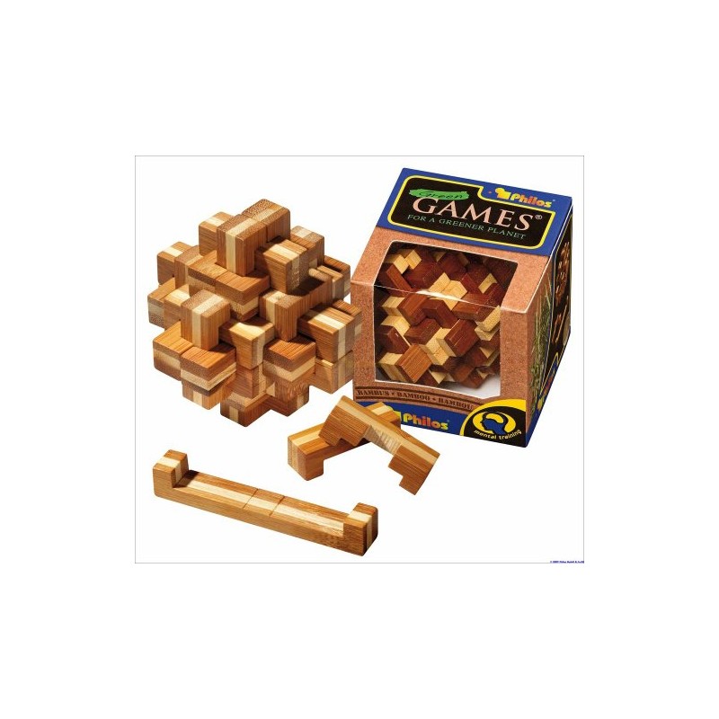 Philos 6053– Bamboo, Green Games, 24 Puzzle Pieces Logic Game